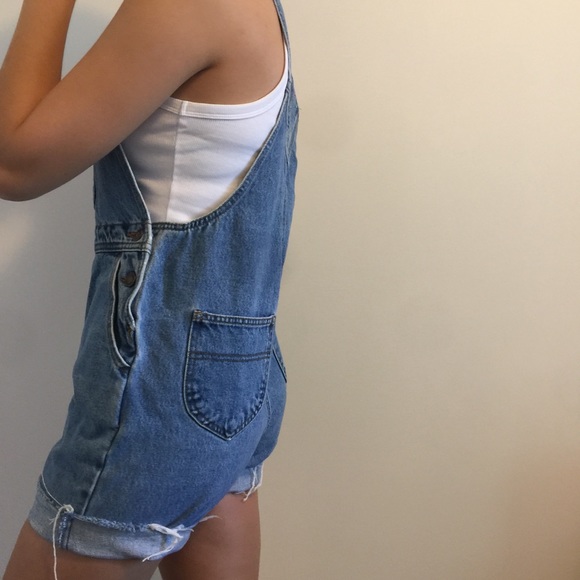 Stone Canyon Denim Short Overalls - Picture 2 of 7